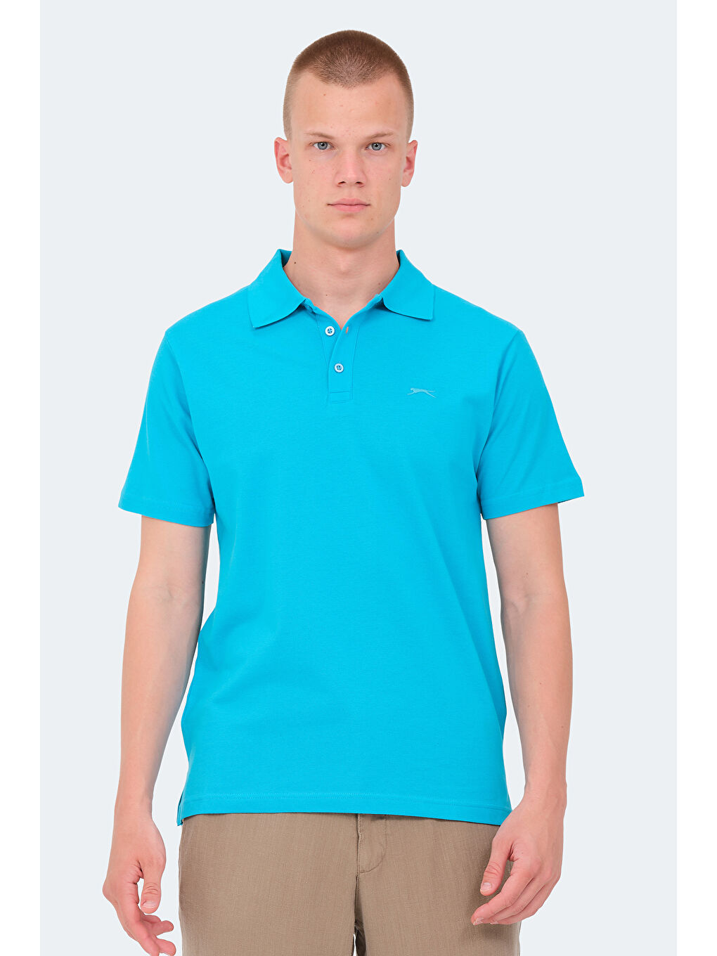 Karışık SOHO 5 li Set Erkek Beyaz - Gri - Lacivert - Somon - Turkuaz %100 Pamuk Tişört-4