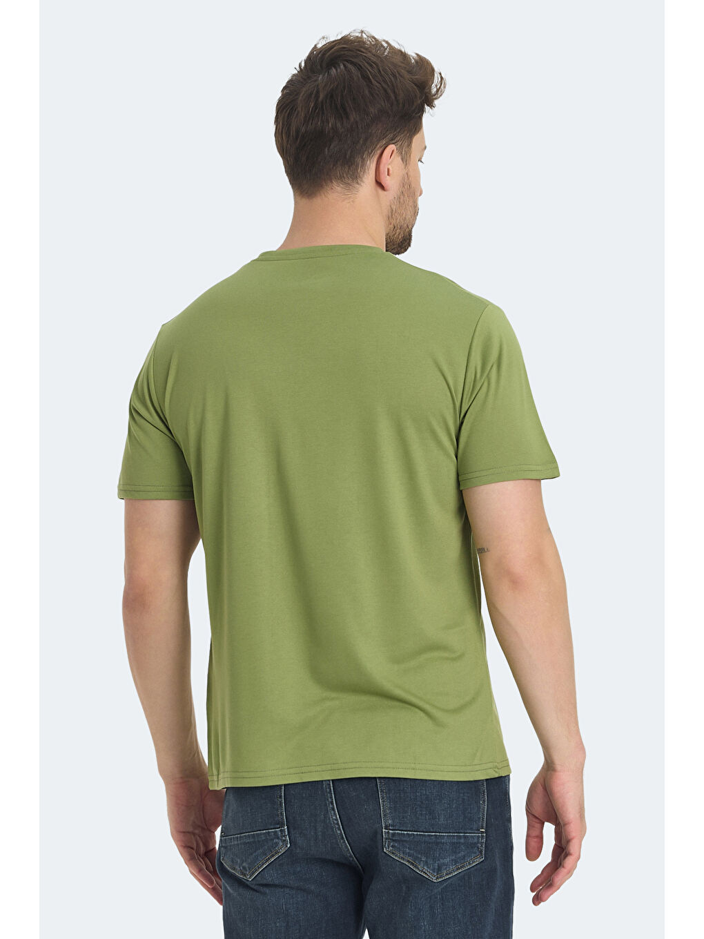 Karışık KRAKKER 3 lü Set Erkek Koyu Gri - Açık Yeşil - Kahve Tişört-4