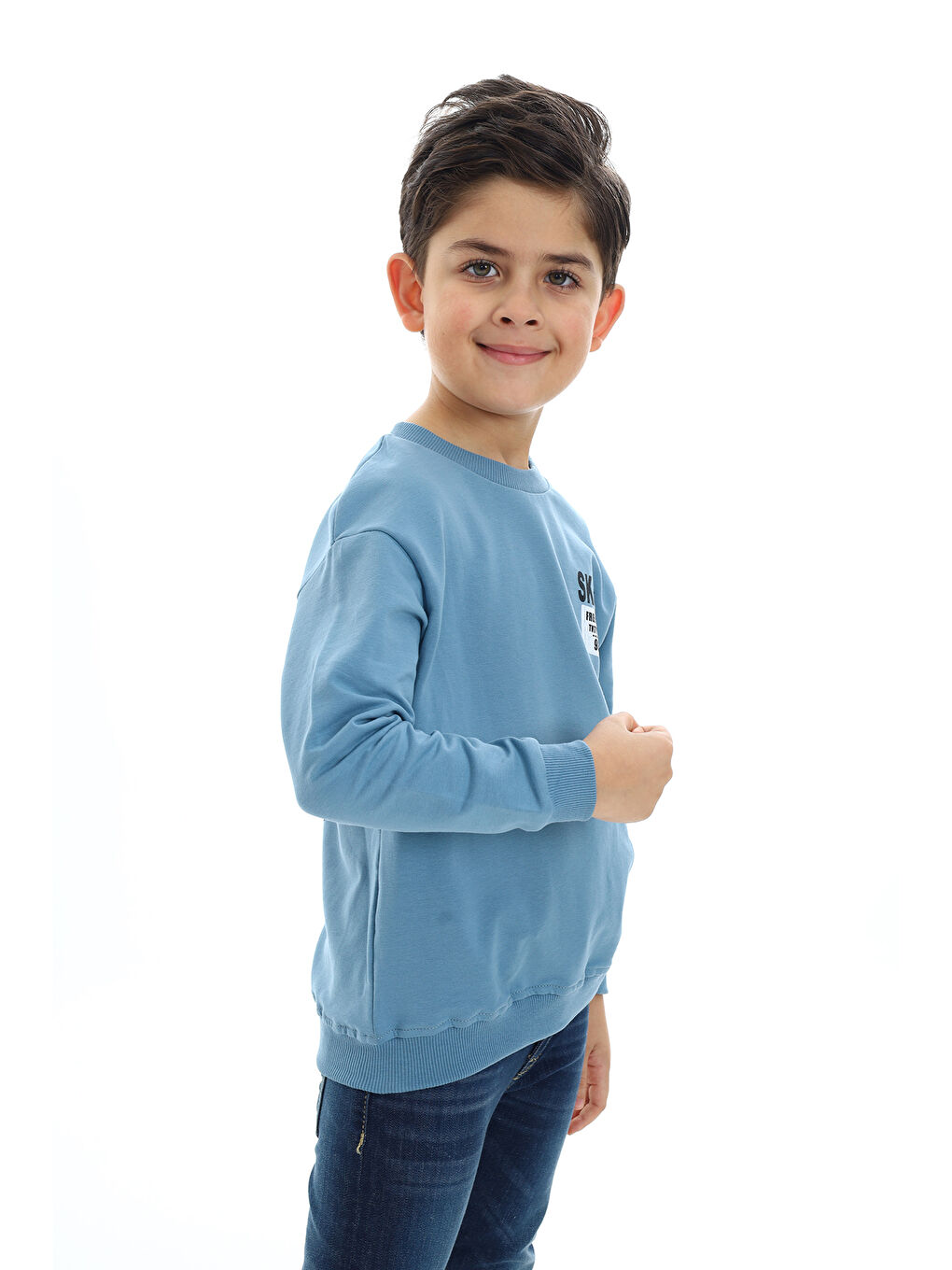 Toontoykids Mavi Erkek Çocuk Baskılı Sweatshirt - 1