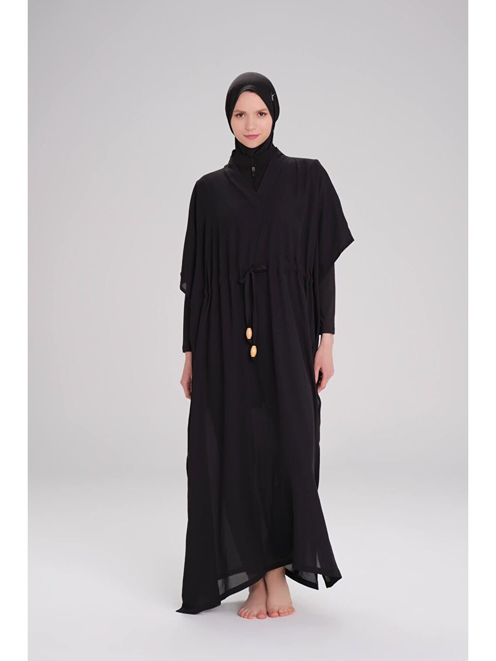 Siyah Uzun Pareo 4049-2
