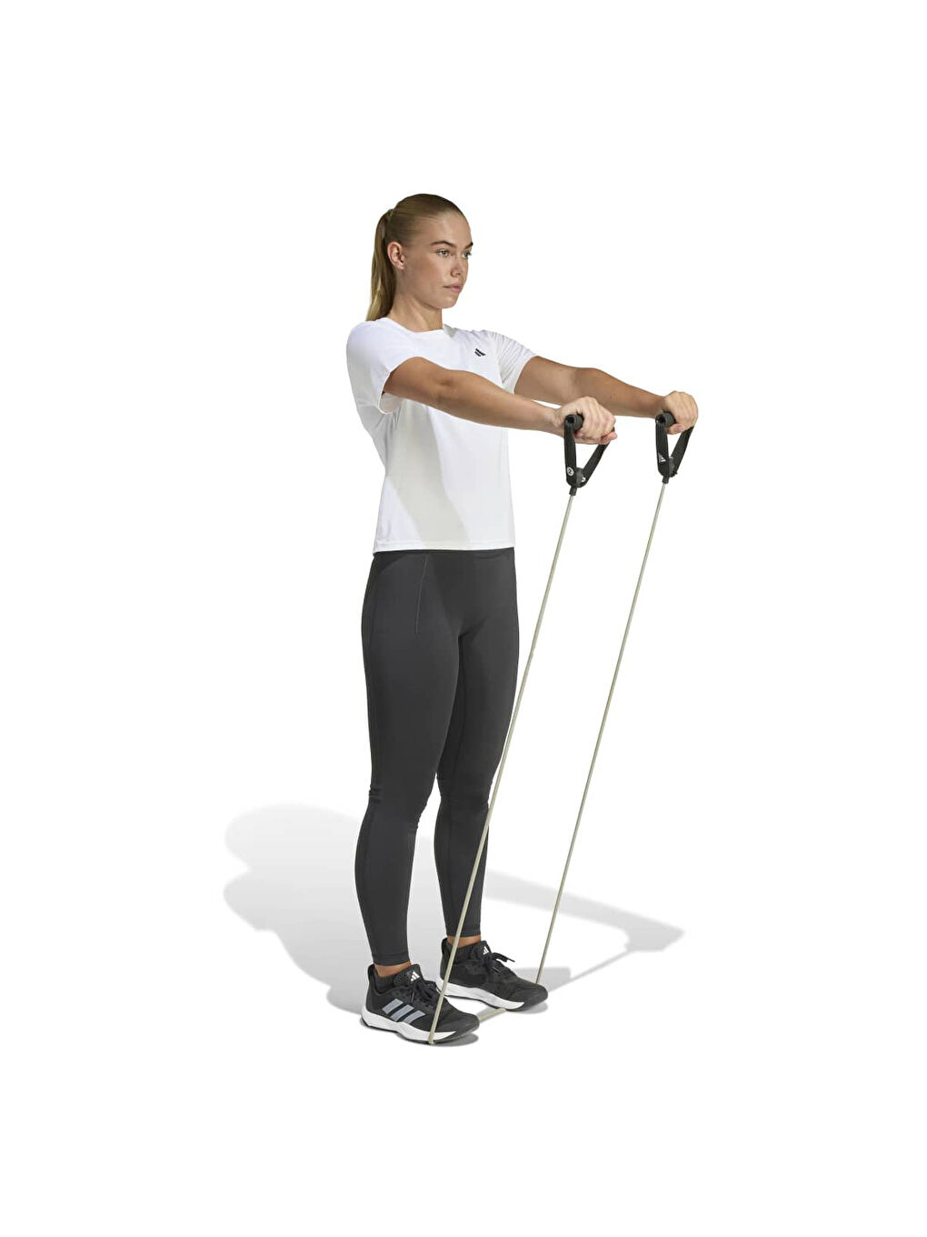 Workout Essentials Kadın Beyaz Yuvarlak Yaka Tişört-3