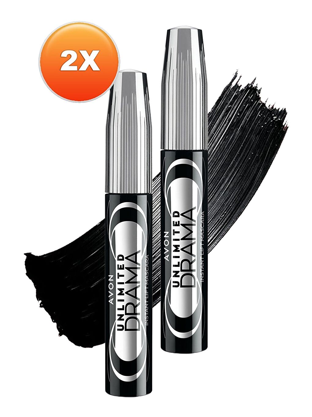 AVON Renksiz Unlimited Drama Instant Lift Maskara Blackest Black 10 Ml. İkili Set - 1