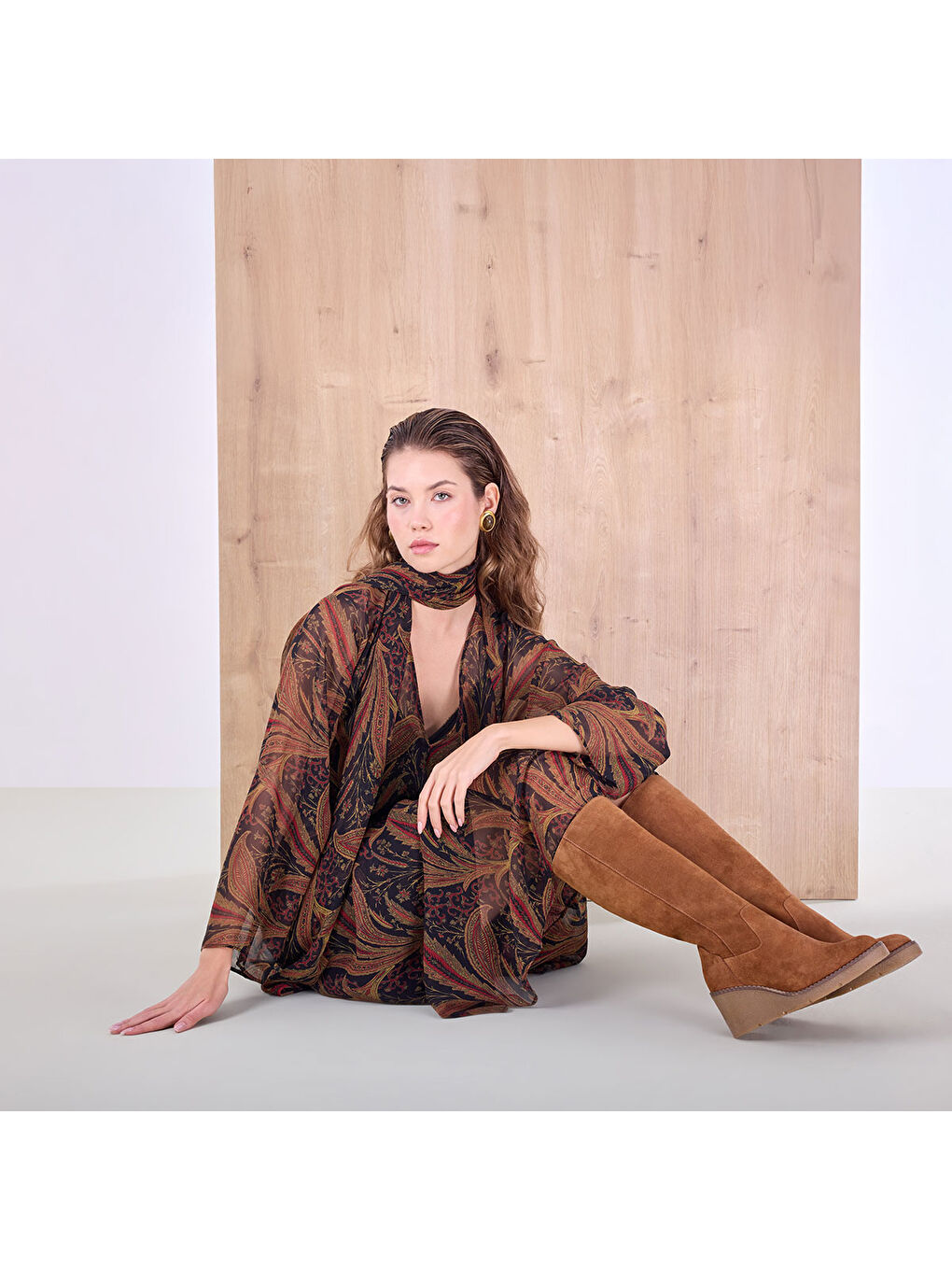 Kahverengi Kadın Çizme 25K12068XS Suede-6