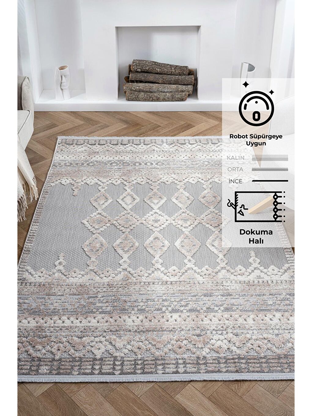 Bej Value 9903 Modern Dokuma Halı-80x150