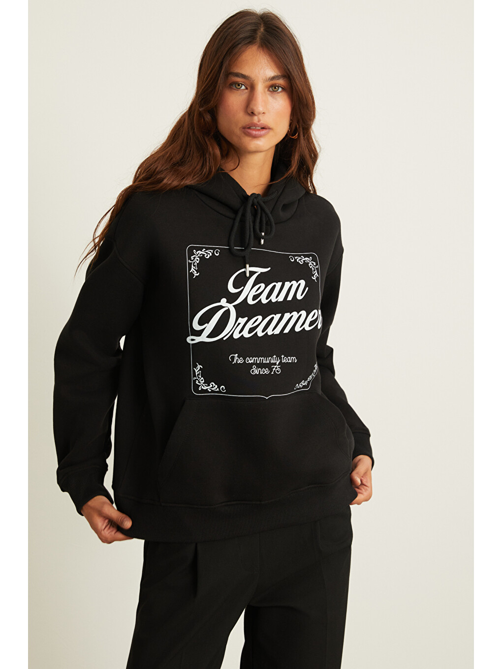 Sabıne Kadın Siyah Sweatshirt-4