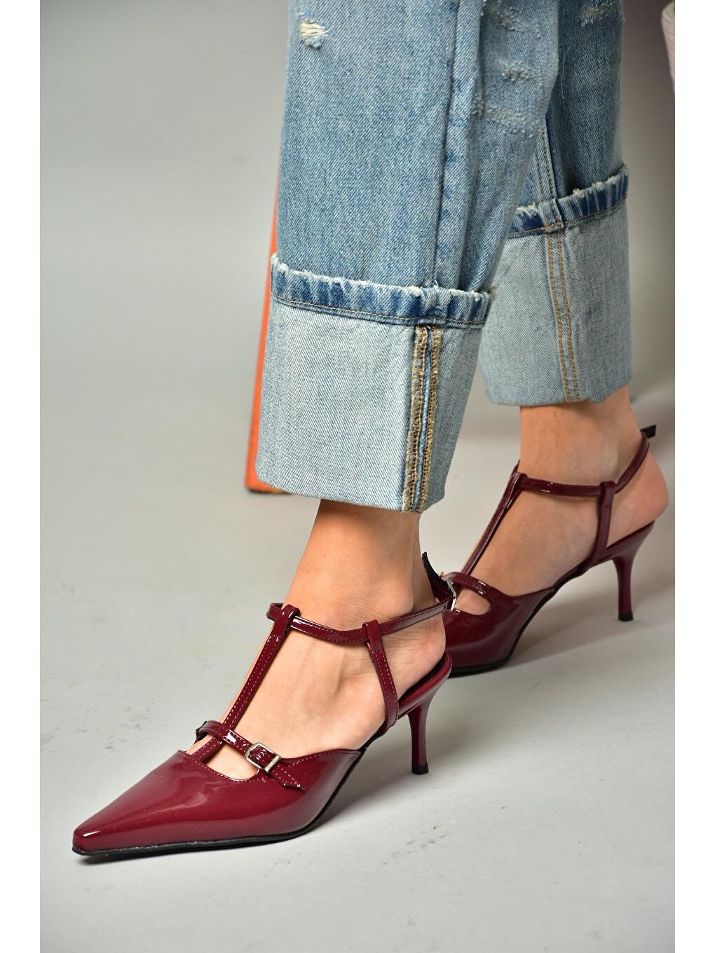 S6540712 Bordo Kadın Topuklu Ayakkabı-1