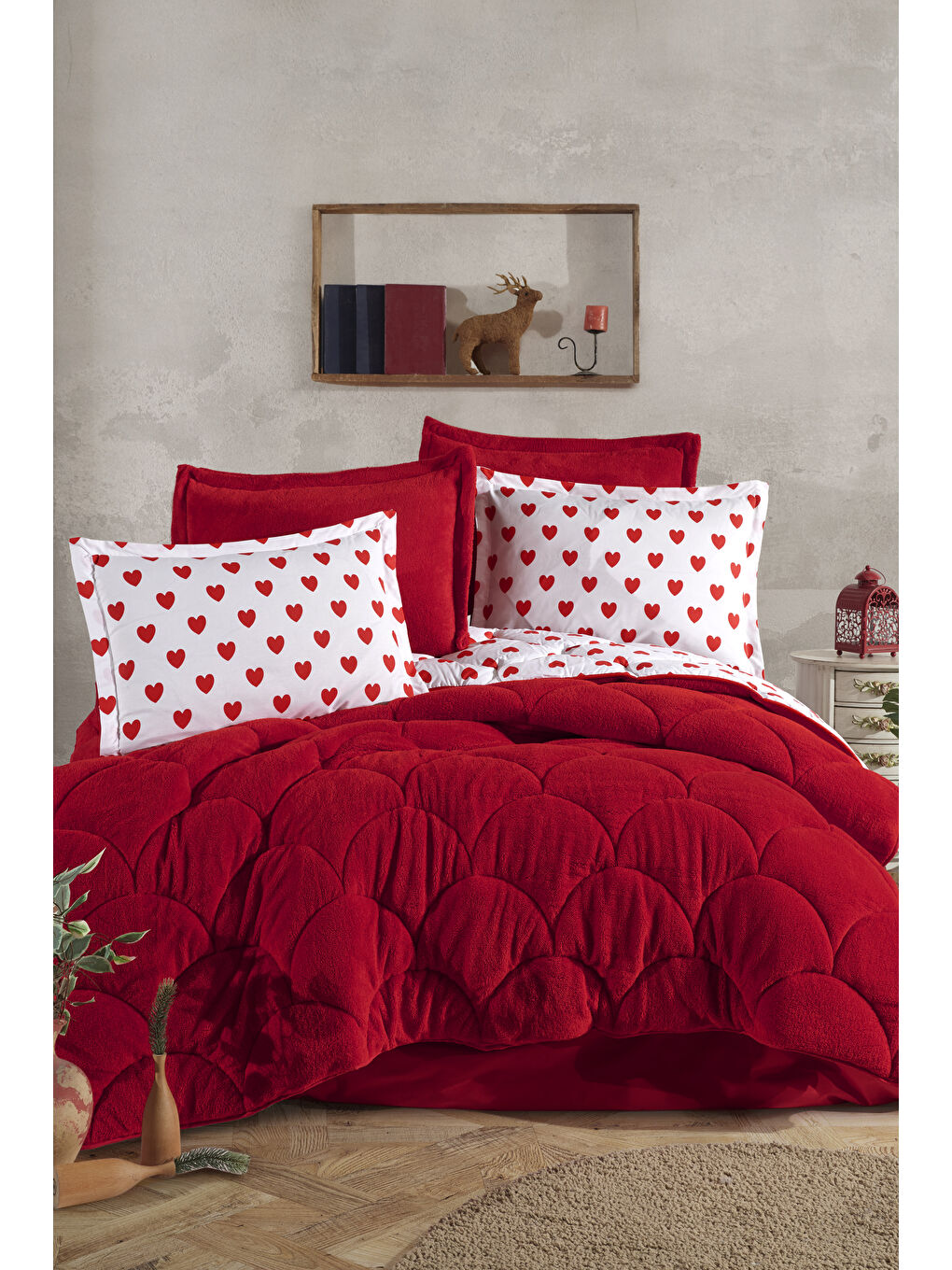 Beyaz Wellsoft Tek Kişilik Uyku Seti Çift Taraflı Amor