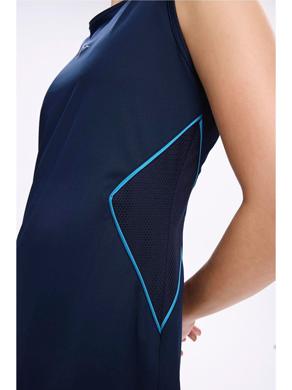 Lacivert 4 Parça Yarı Kapalı Mayo Takımı 5025-2