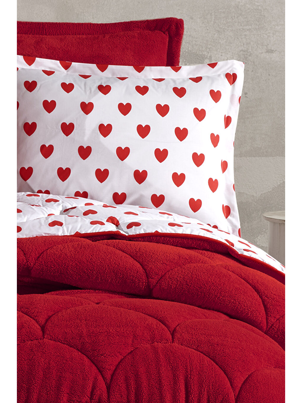 Beyaz Wellsoft Tek Kişilik Uyku Seti Çift Taraflı Amor-1