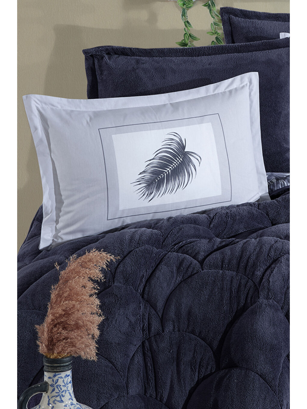 Lacivert Wellsoft Tek Kişilik Uyku Seti Çift Taraflı Puma-3