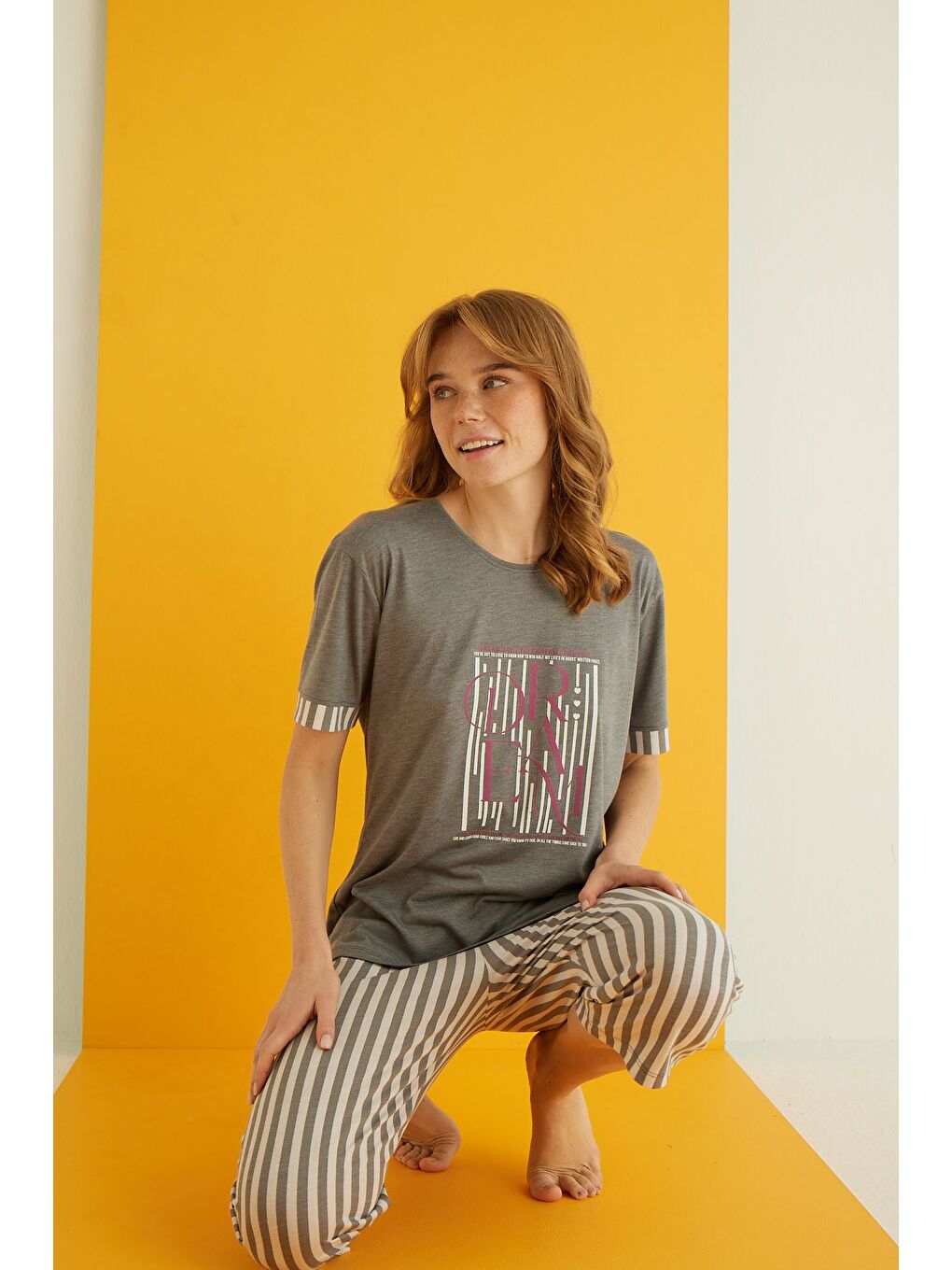 Gri VİSKON KAPRİ TAKIM 7043-4