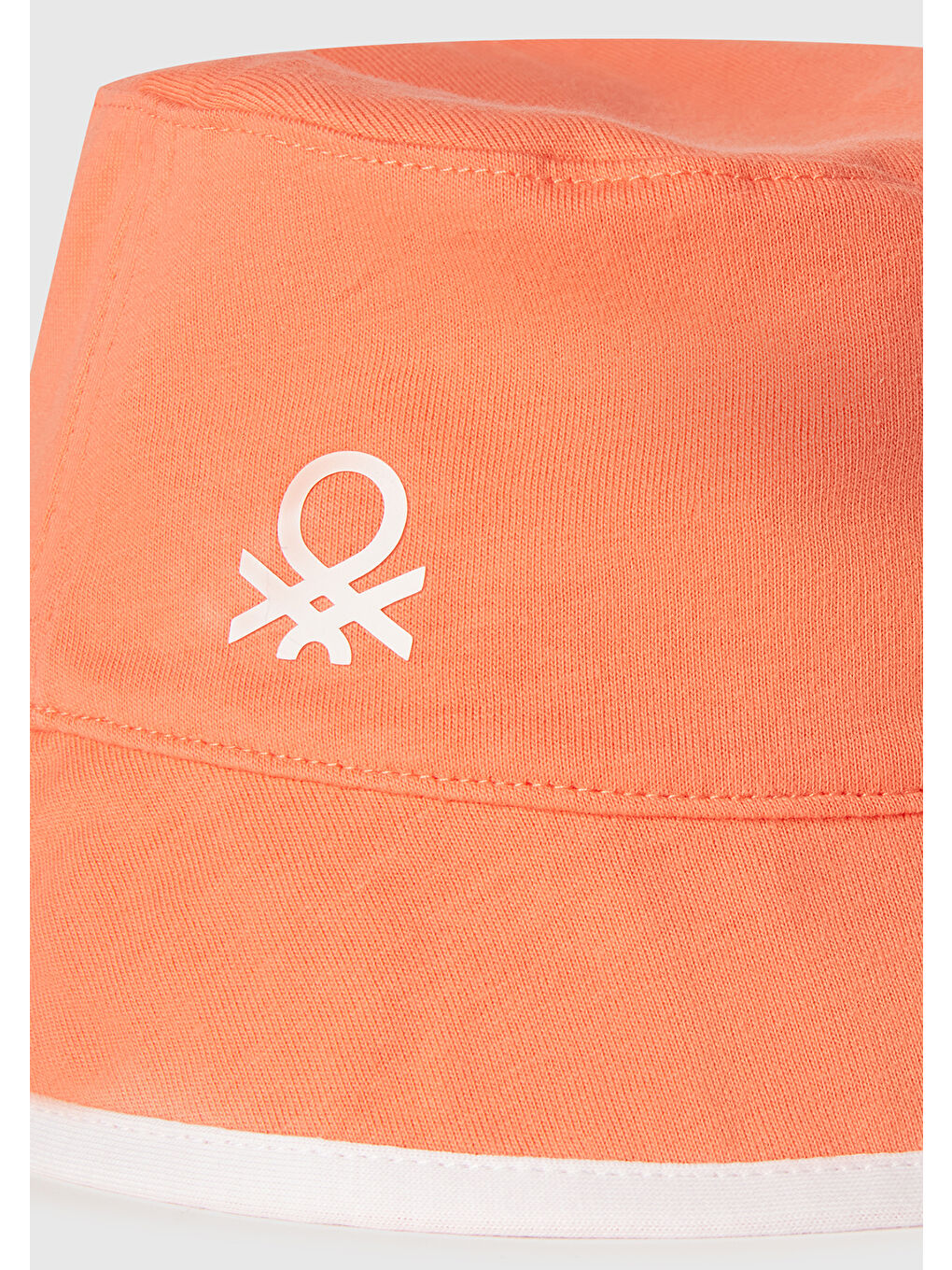 Bej Erkek Çocuk Yavruağzı Desenli Önü Logo Detaylı Çift Taraflı Bucket Şapka-2