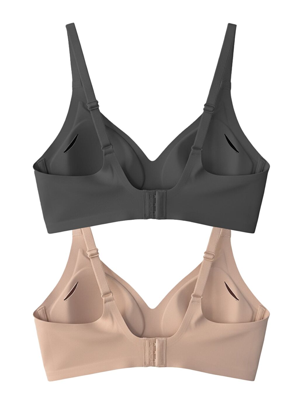 Karışık Seamless Bra - Soft | Lazer Kesim Balensiz Ayarlanabilir Askılı Dikişsiz Kadın Sütyen 2'Li Paket-1