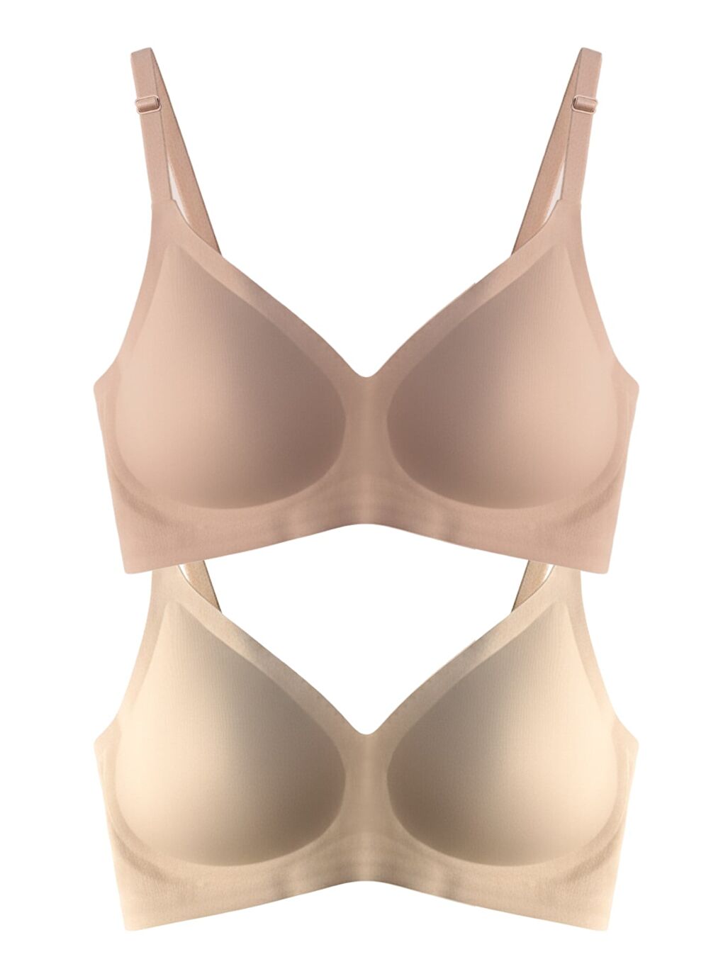 Karışık Seamless Bra - Soft | Lazer Kesim Balensiz Ayarlanabilir Askılı Dikişsiz Kadın Sütyen 2'Li Paket-3