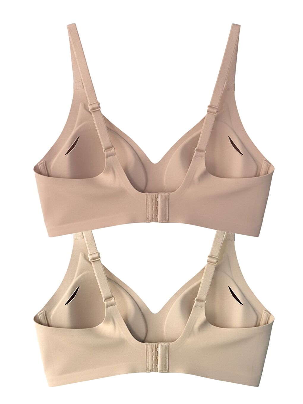 Karışık Seamless Bra - Soft | Lazer Kesim Balensiz Ayarlanabilir Askılı Dikişsiz Kadın Sütyen 2'Li Paket-3-1