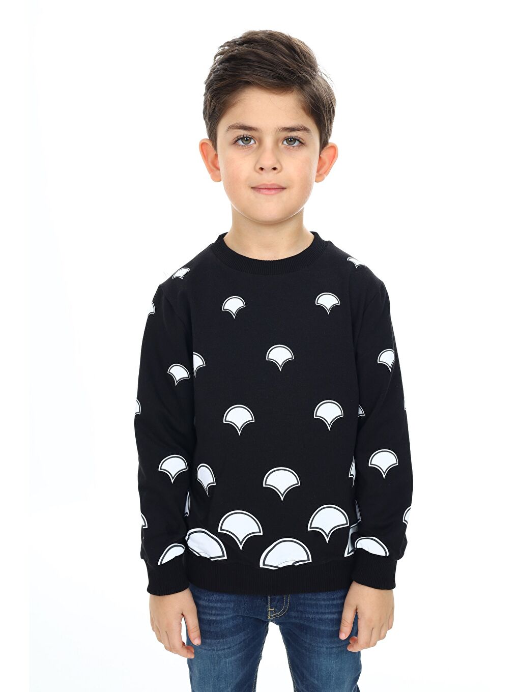 Toontoykids Siyah Erkek Çocuk Baskılı Sweatshirt