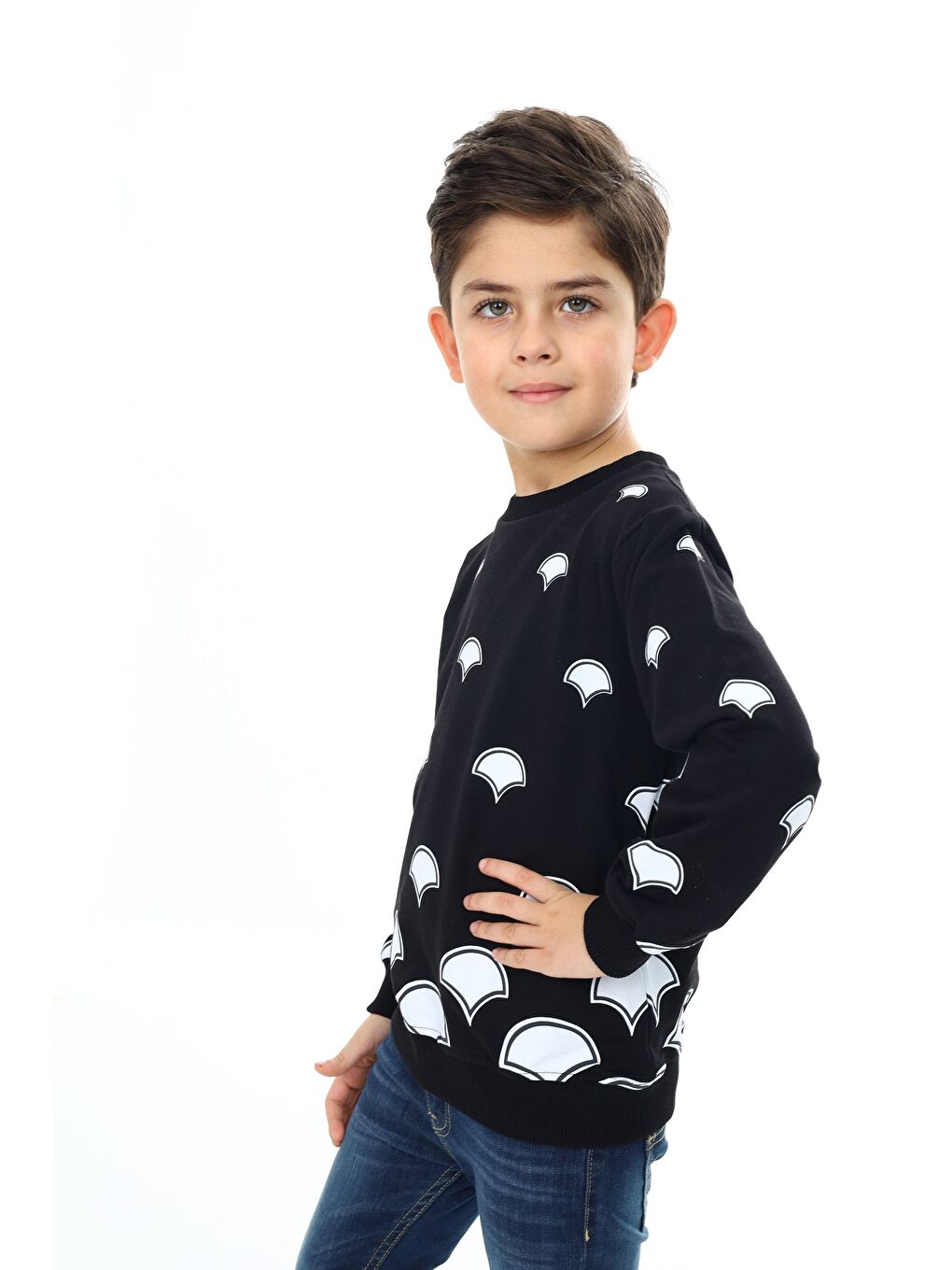 Toontoykids Siyah Erkek Çocuk Baskılı Sweatshirt - 2