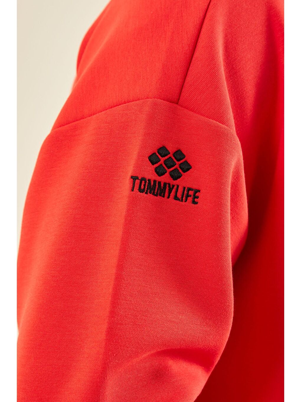 TOMMYLIFE Kırmızı Fiesta Gizli Cep Detaylı Erkek Sweatshirt - 88289 - 2