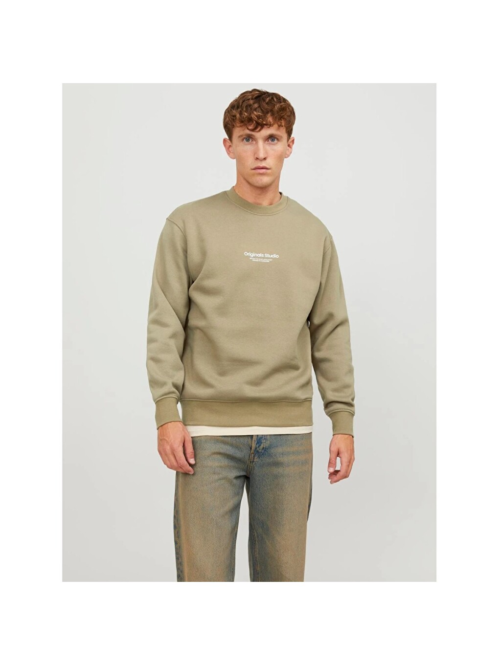 Yeşil Vesterbro Erkek Bej Bisiklet Yaka Sweatshirt