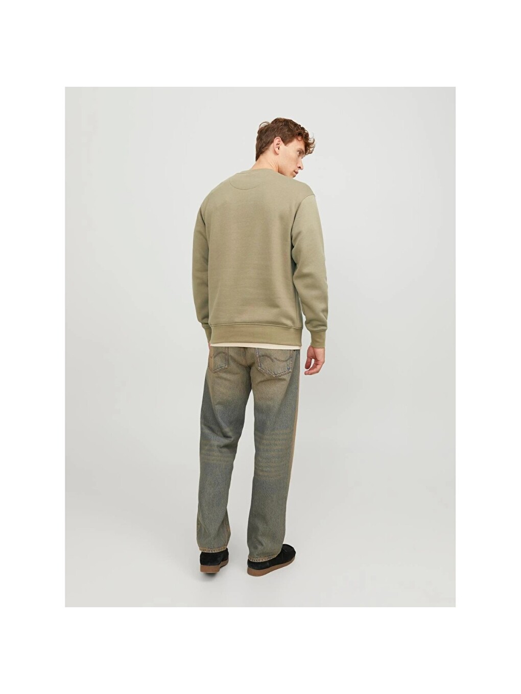 Yeşil Vesterbro Erkek Bej Bisiklet Yaka Sweatshirt-4