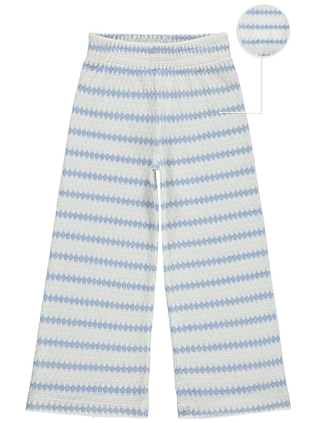 Girls Bol Paça 6-9 Yaş Pantolon - Mavi