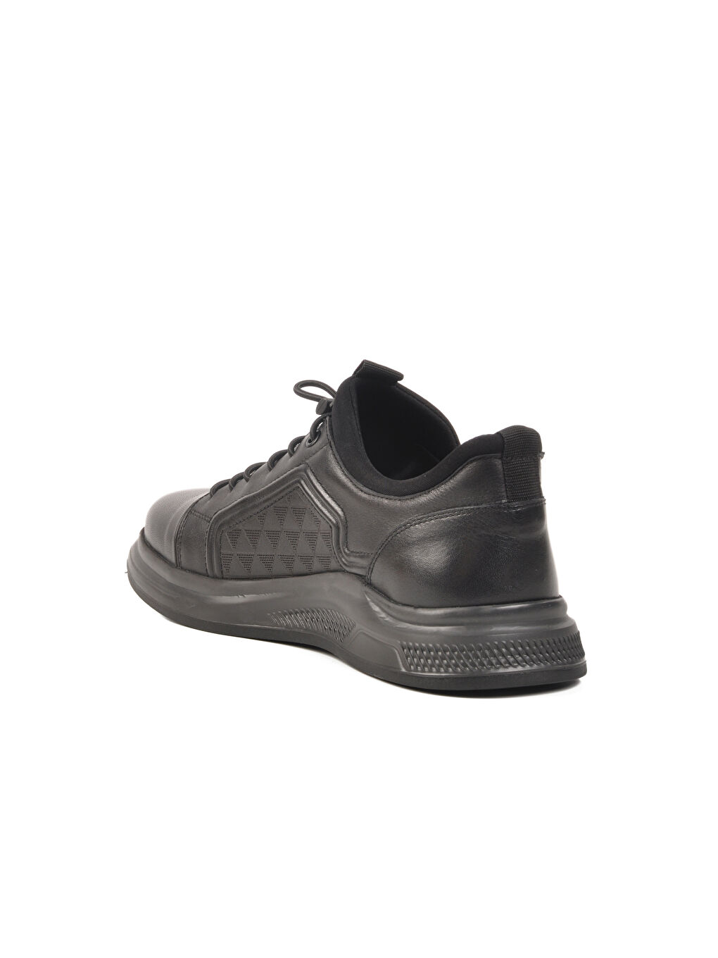 Siyah Hakiki Deri Erkek Casual Ayakkabı 5Y2530-1812 M-3