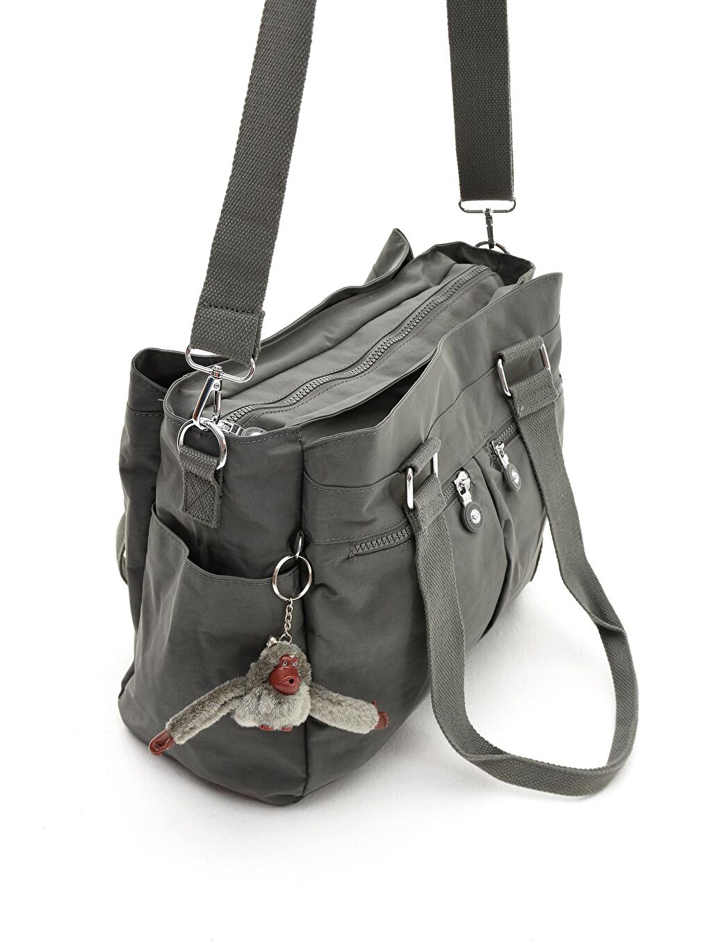 Gri Montello Çok Bölmeli Fonksiyonel Omuz ve Postacı Çantası BP-4858O-4