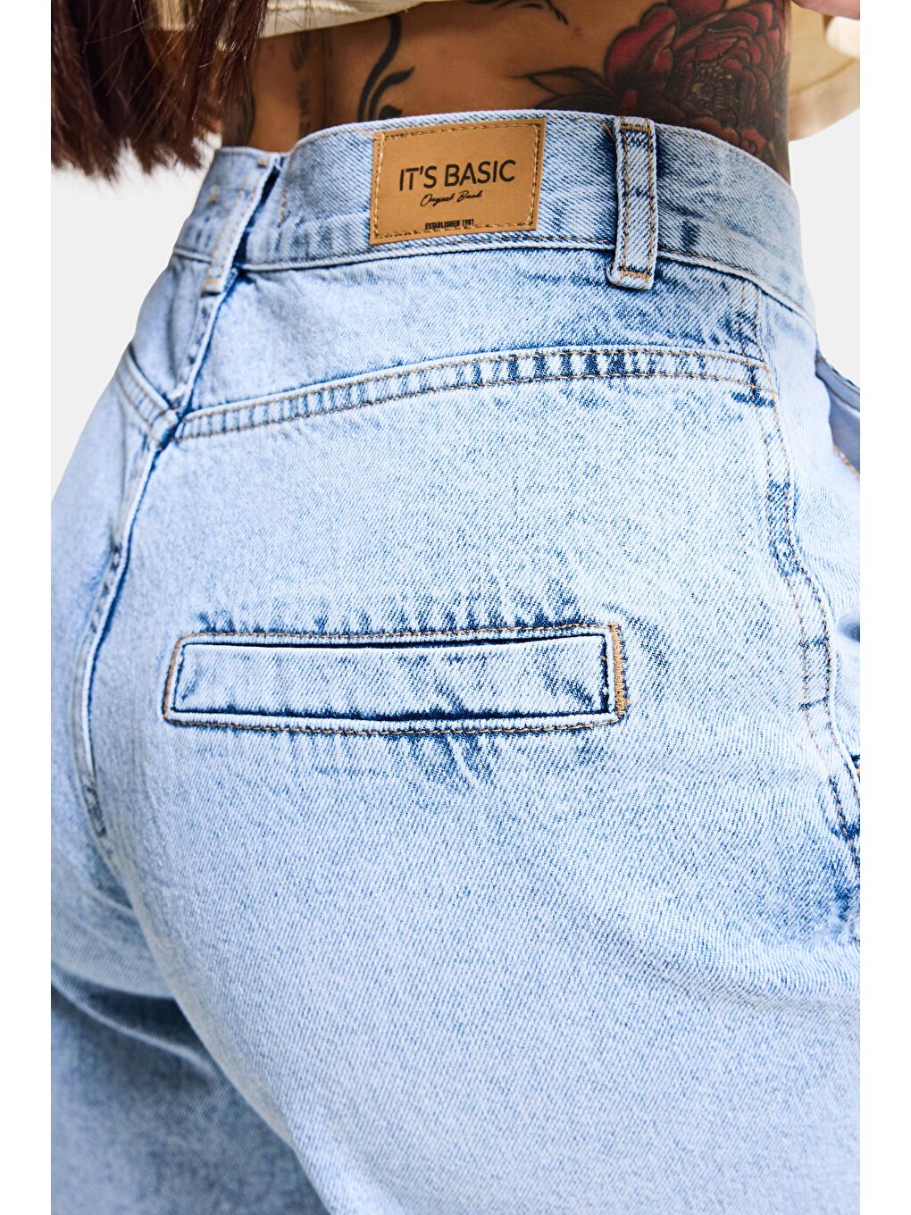 Mavi Kadın Ice 4s6-3 Skater Fit Bermuda Denim Şort-1