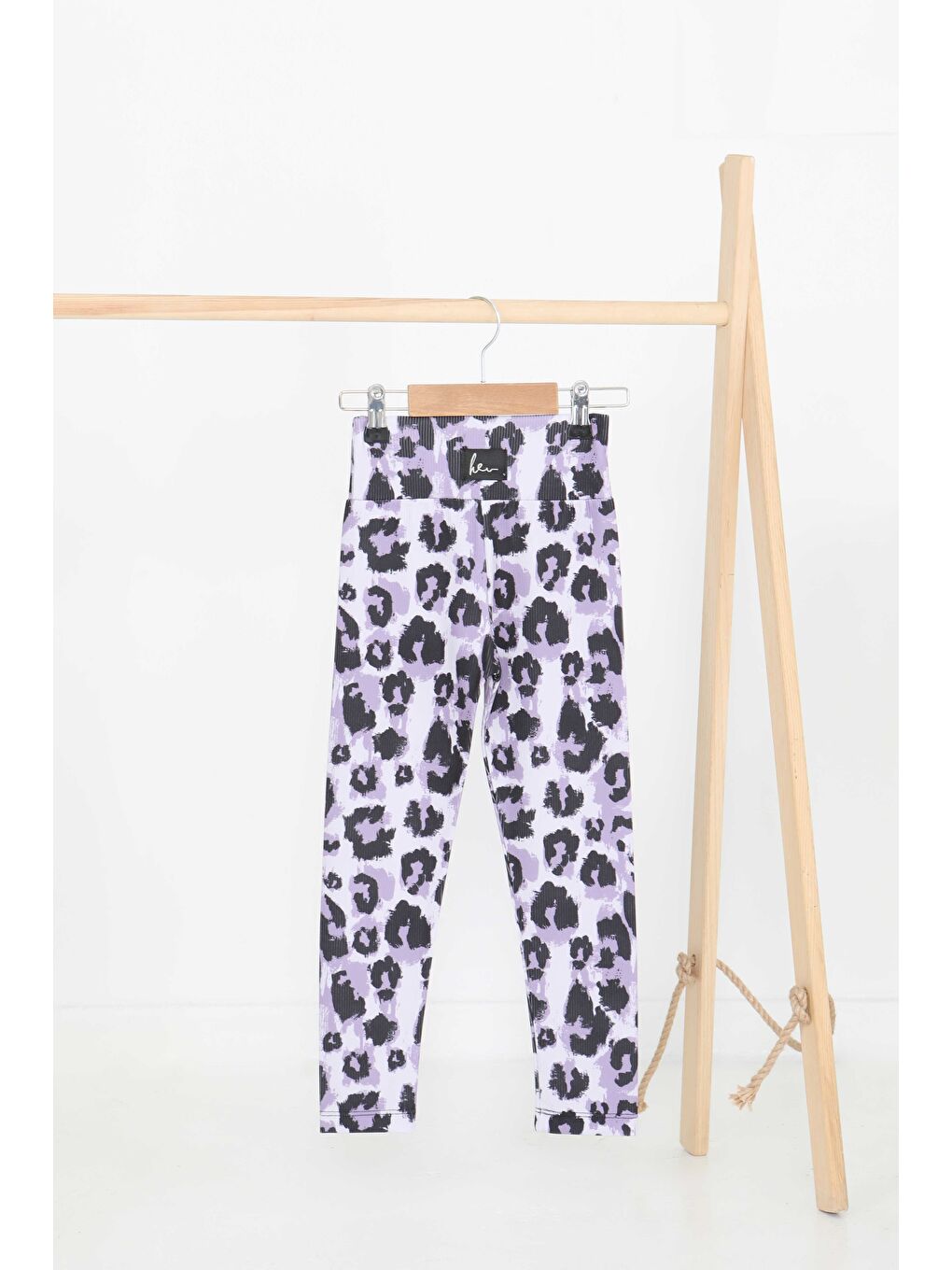 Kız Çocuk Lila Baskılı Armalı Tayt - 27203