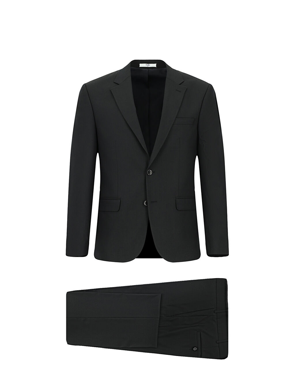 Siyah Slim Fit Dar Kesim Yünlü Klasik Takım Elbise