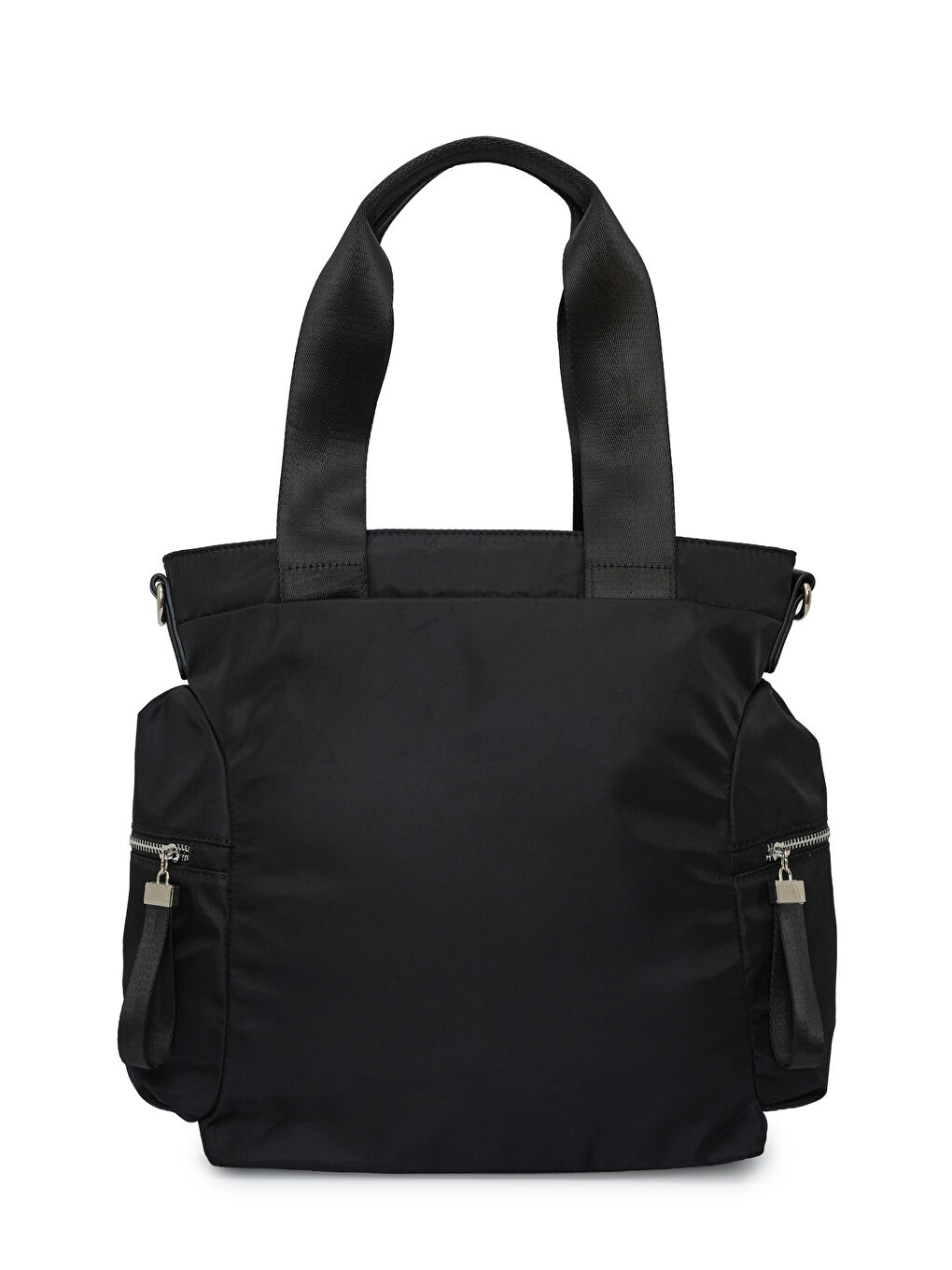 Siyah Fermuarlı Yan Cepli Kadın Omuz Çantası MB21-6