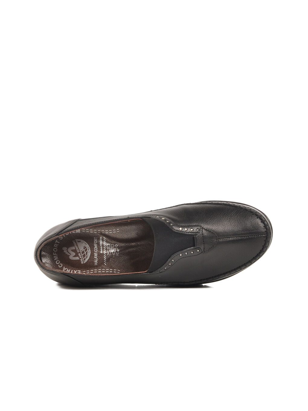 Siyah Hakiki Deri Kadın Anatomik Casual Ayakkabı 42637 Z-3