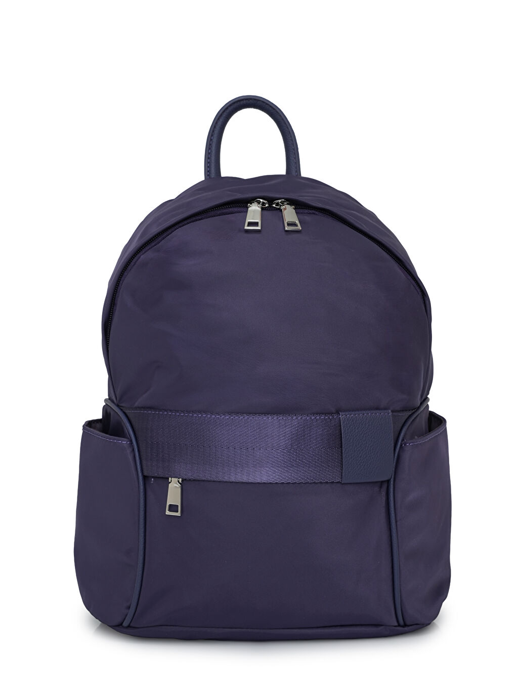 Mor Fermuarlı Yan Cepli Kadın Sırt Çantası MB19