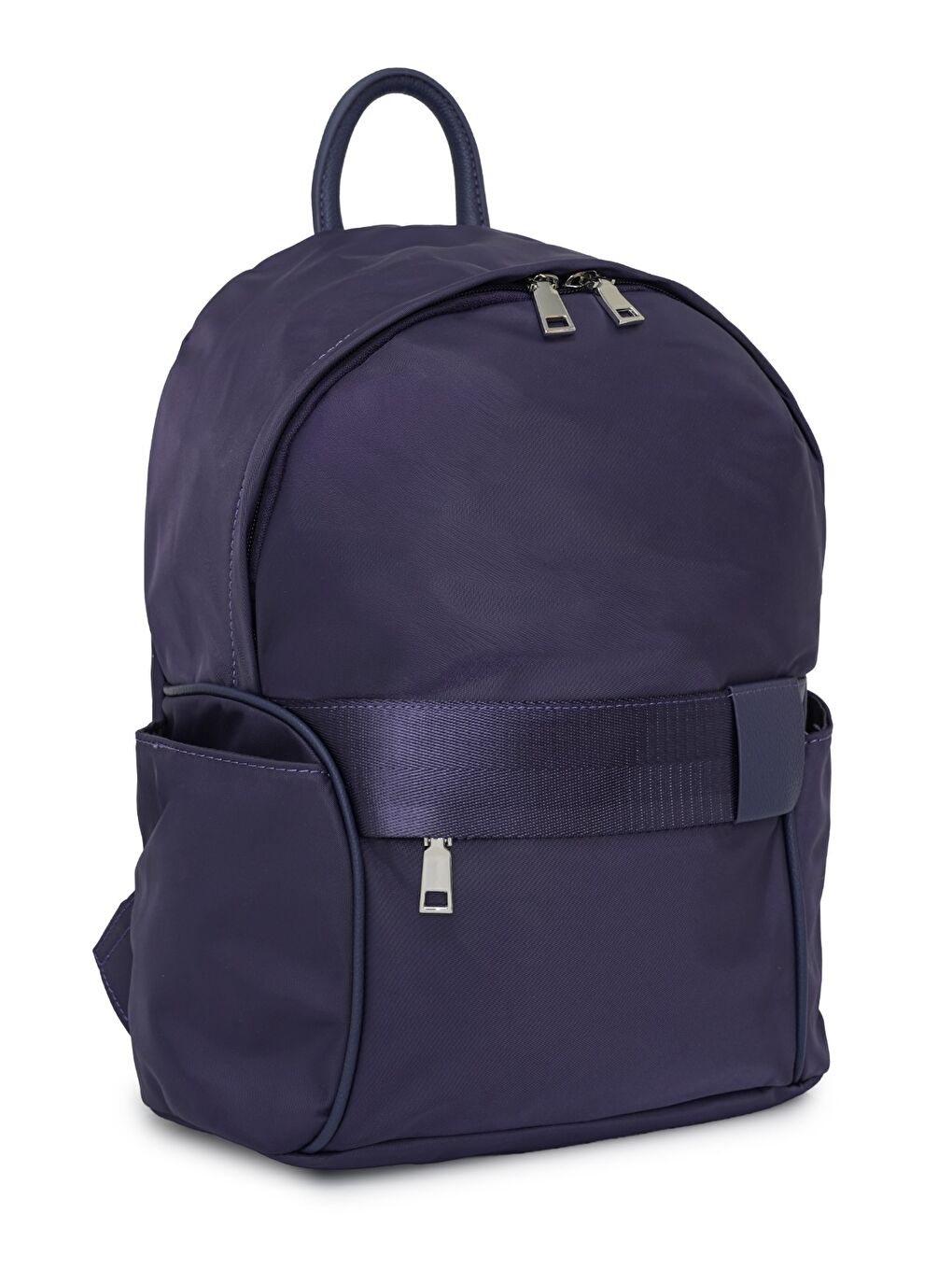 Mor Fermuarlı Yan Cepli Kadın Sırt Çantası MB19-1