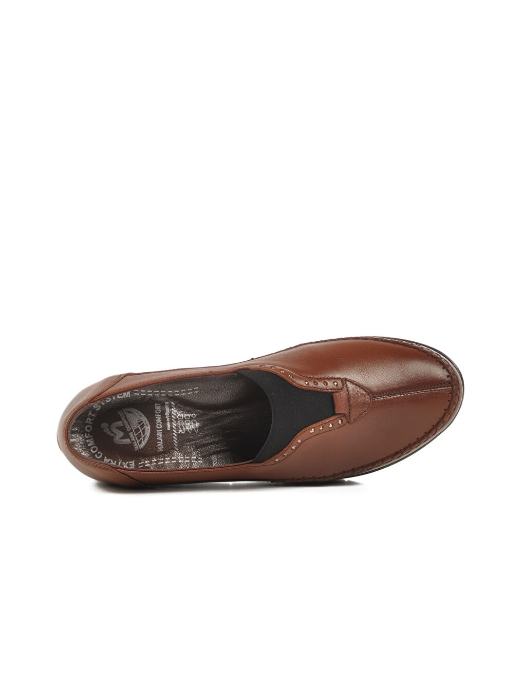 Kahverengi Taba Hakiki Deri Kadın Anatomik Casual Ayakkabı 42637 Z-3
