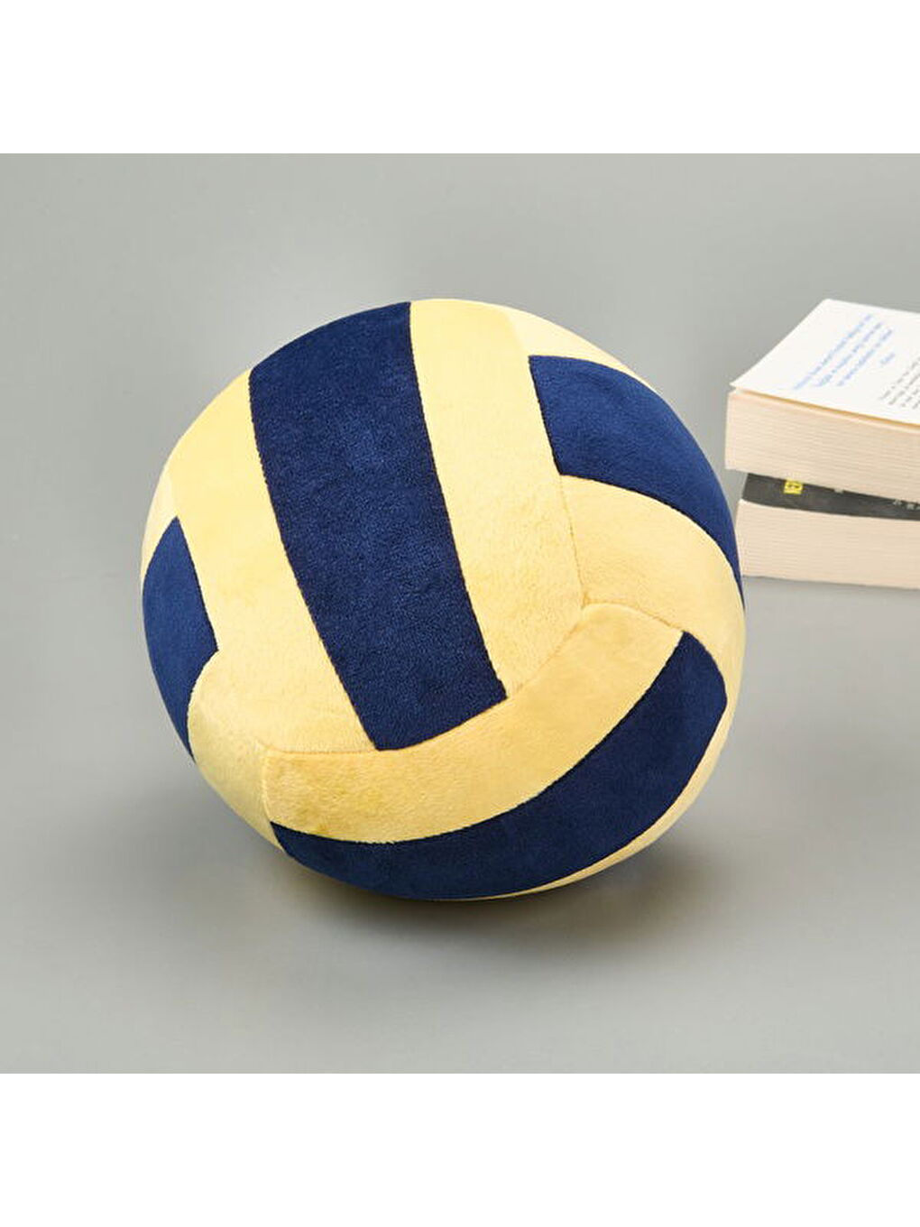 Soft Voleybol Topu Figürlü Yastık - Lacivert / Sarı - 20 cm-1