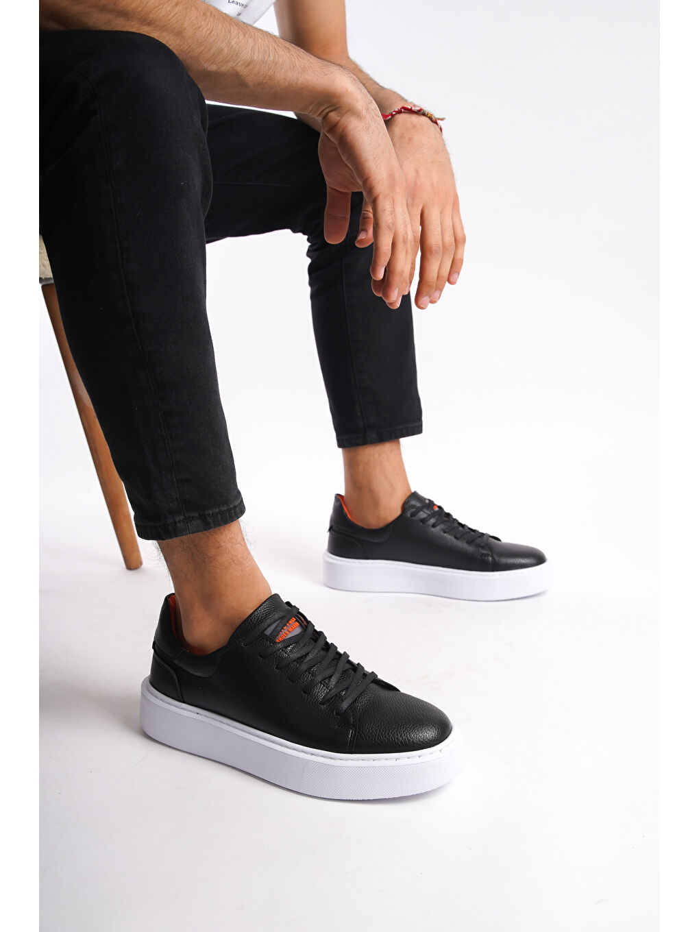 Siyah D0355 Günlük Ortopedik   Erkek Sneaker Spor Ayakkabı-4