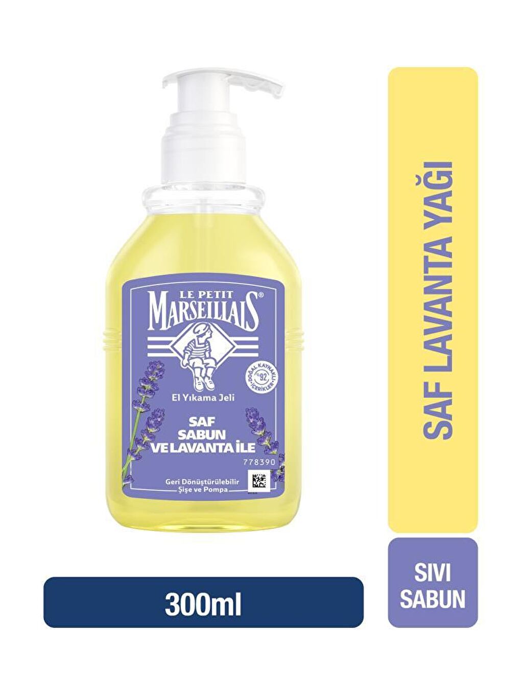 Le Petit Marseillais Renksiz Lavanta Yağı Sıvı Sabun 300 ml