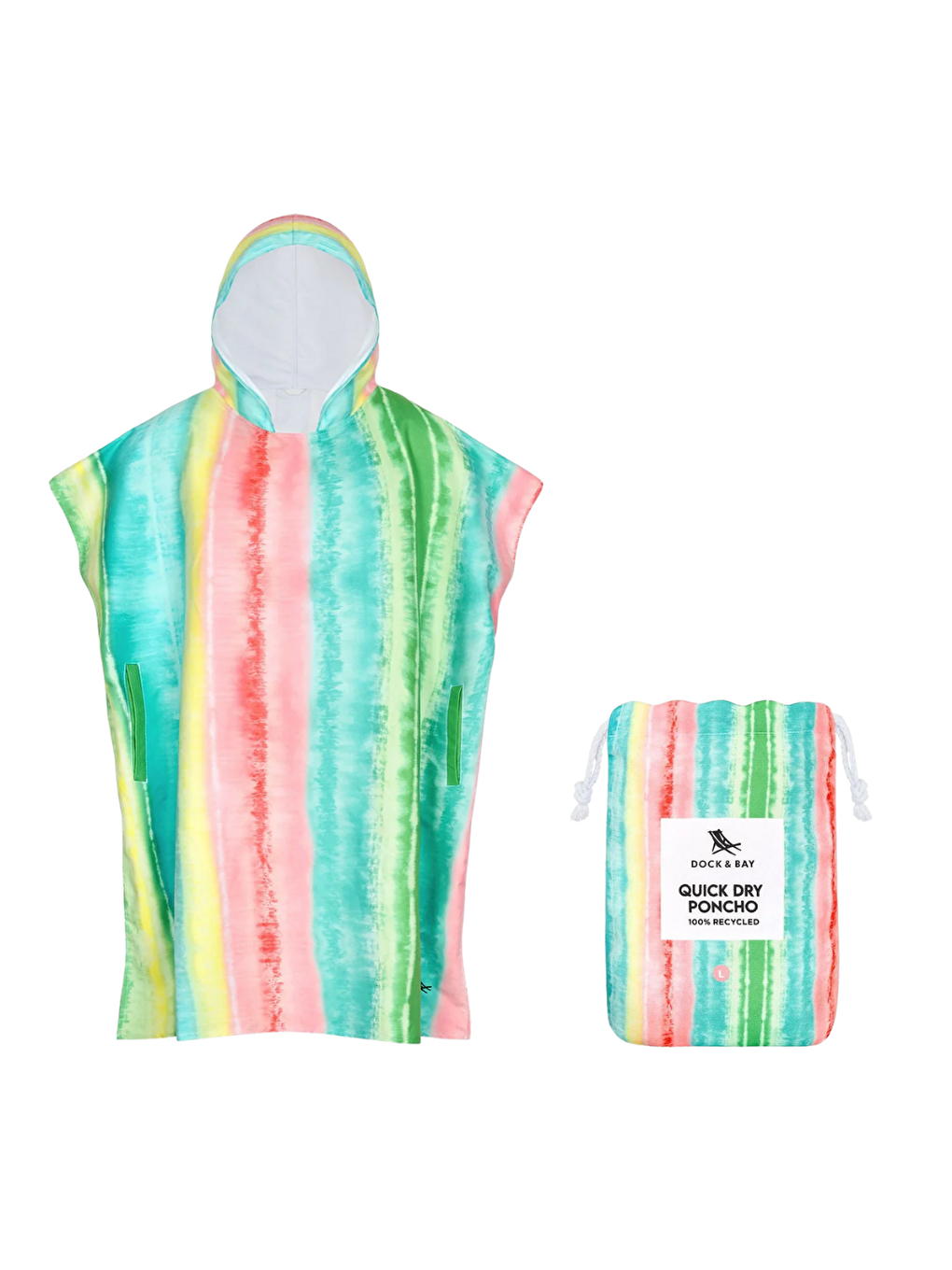 Karışık Dock And Bay Uv Korumalı Yetişkin Panço Design L Watermelon Sugar