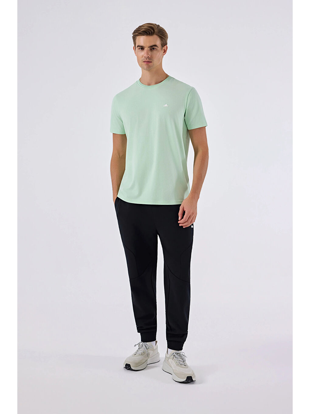 Yeşil Pamuklu Regular Fit Bisiklet Yaka T Shirt 6SM5058-MNT-1