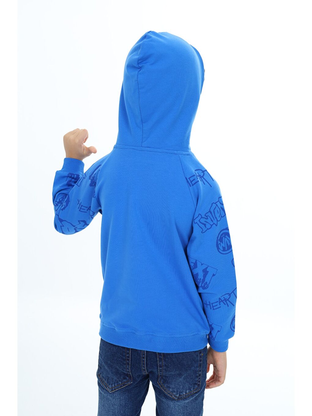 Mavi Erkek Çocuk Nakışlı Sweatshirt-3