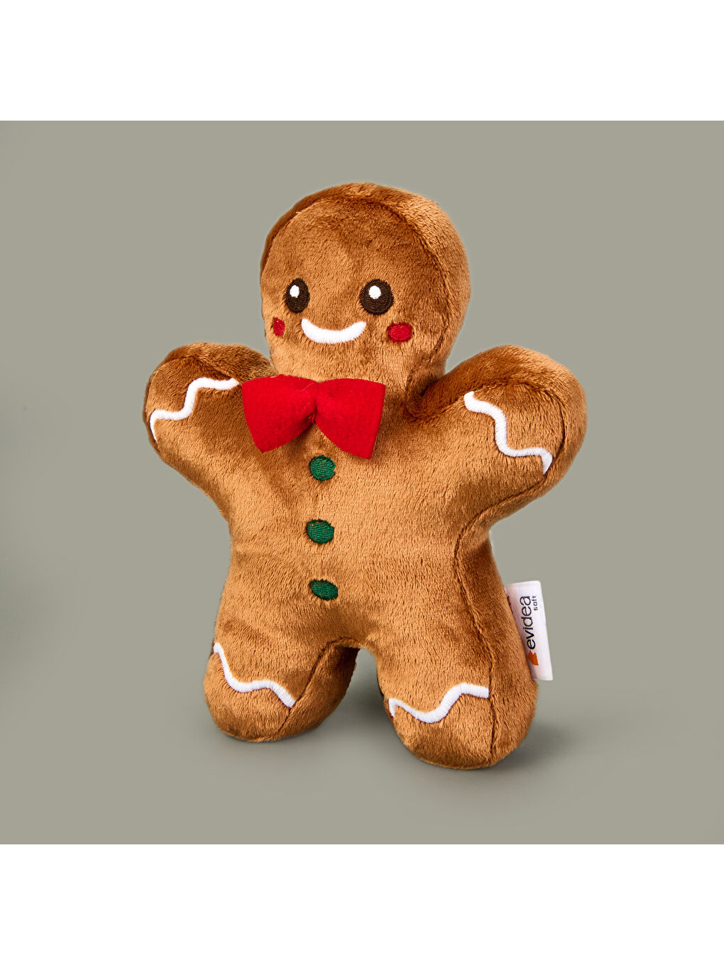 Soft Kurabiye Adam Figürlü Yastık - Kahverengi - 20 cm-2