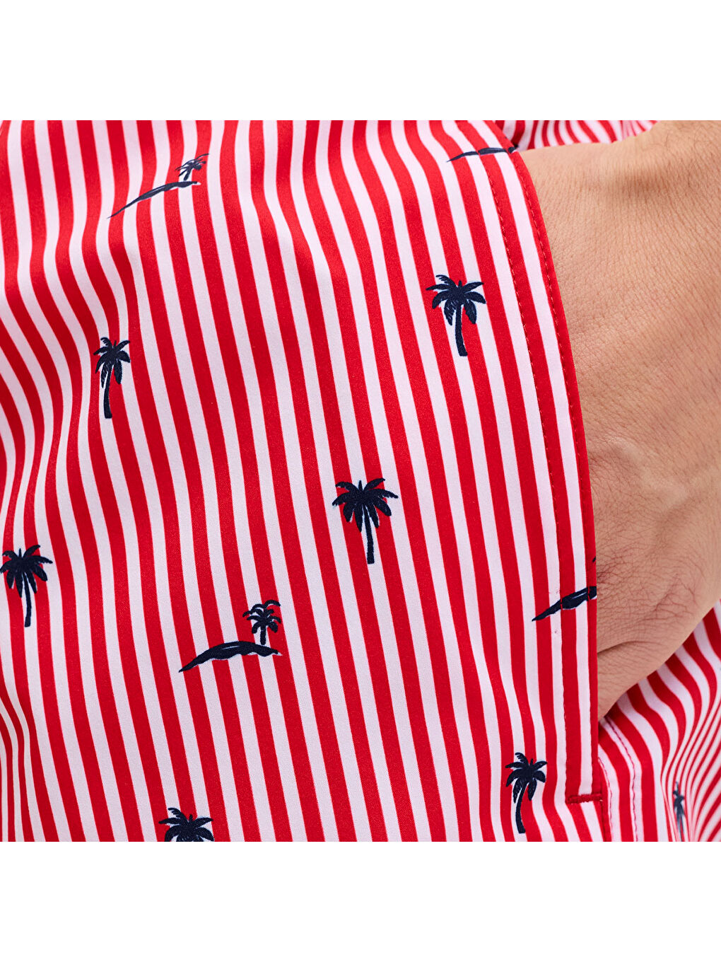 Maui Breeze Mini Stripe Erkek Kırmızı Mayo-1