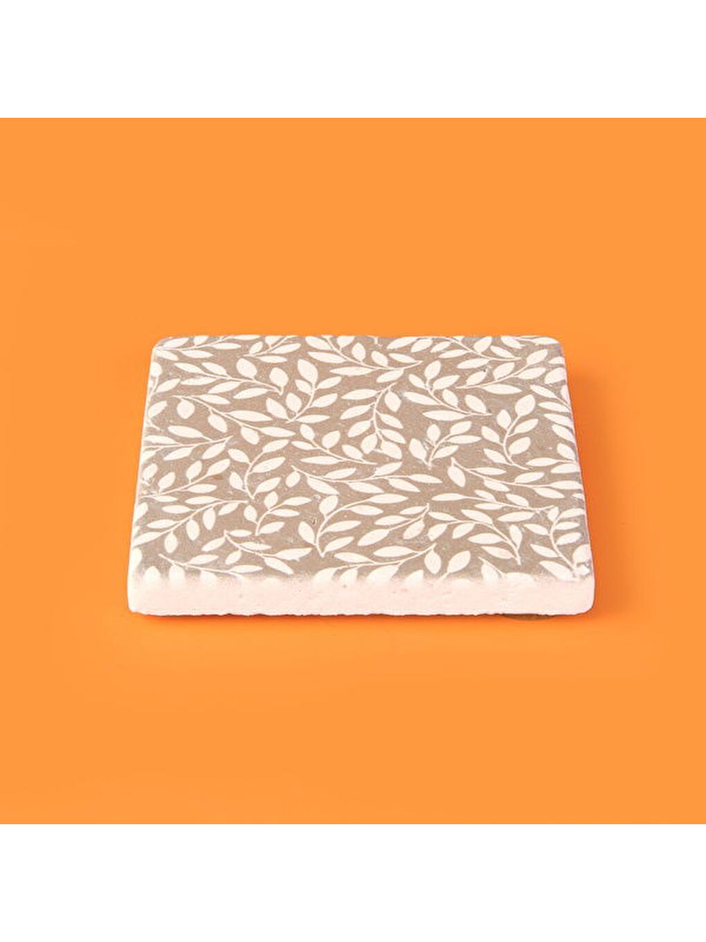 Karışık Kitchen Yapraklar Taş Bardak Altlığı - Renkli - 10x10 cm-2