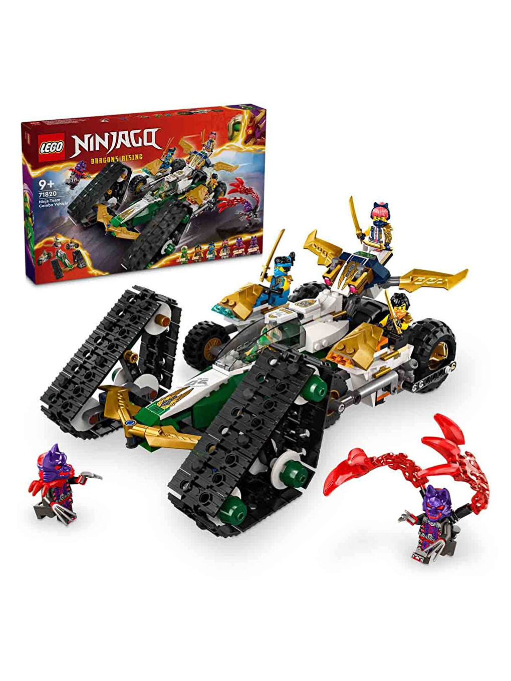 Lego Renksiz NINJAGO Ninja Ekibi Kombo Araç 4ü 1 Arada Oyuncak 71820