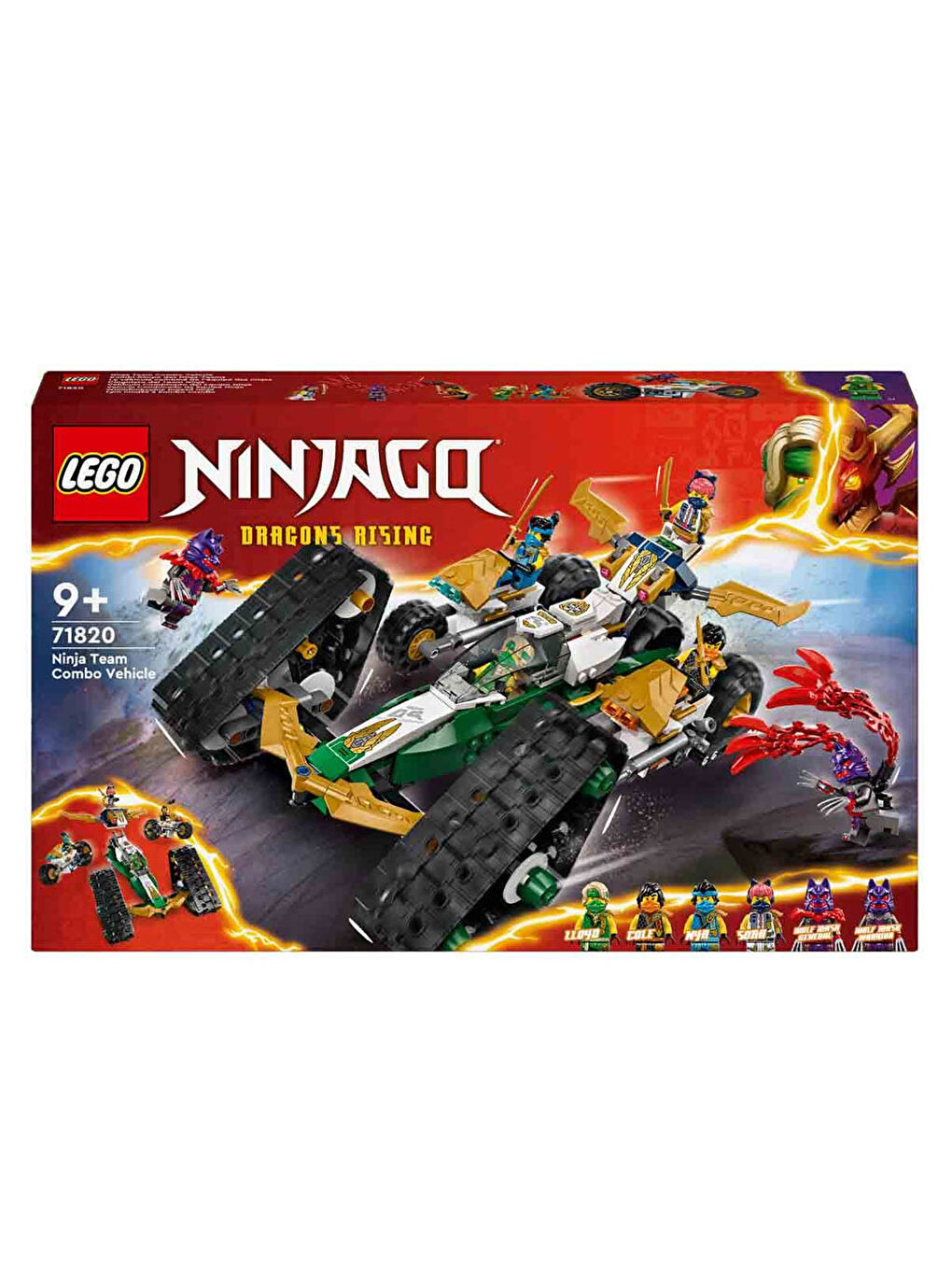 Lego Renksiz NINJAGO Ninja Ekibi Kombo Araç 4ü 1 Arada Oyuncak 71820 - 5