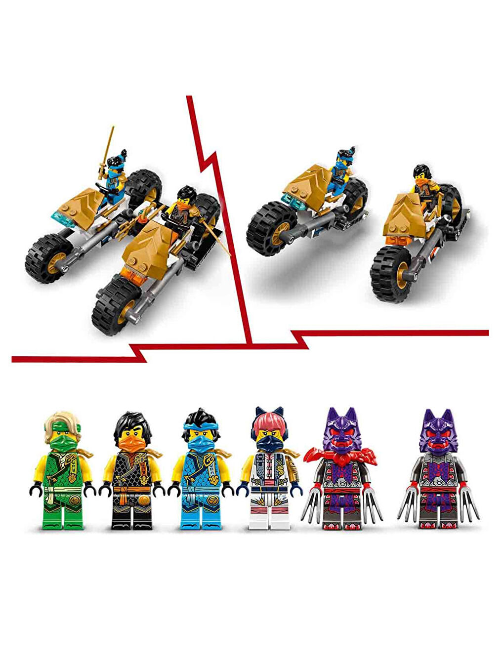 Lego Renksiz NINJAGO Ninja Ekibi Kombo Araç 4ü 1 Arada Oyuncak 71820 - 1