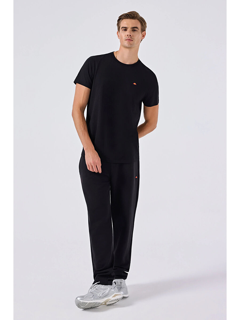 Siyah Pamuklu Regular Fit Bisiklet Yaka T Shirt 6SM5069-BK-2