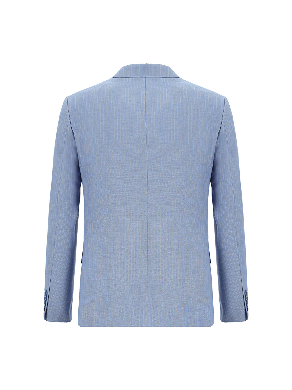 Mavi Super Slim Fit Ekstra Dar Kesim Çizgili Kruvaze Takım Elbise-2