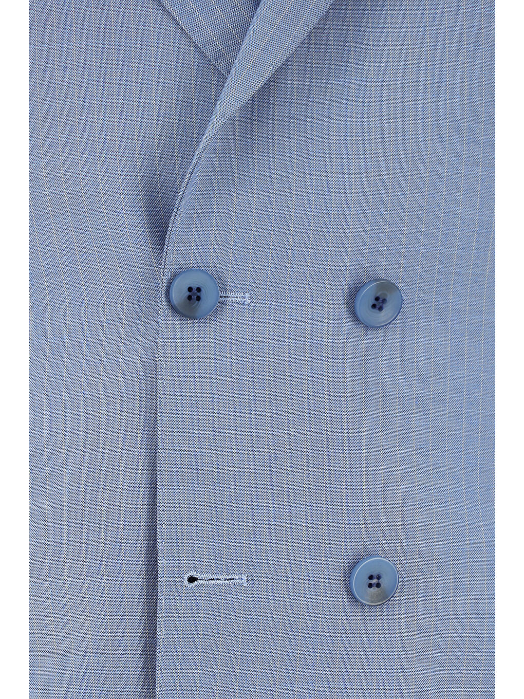 Mavi Super Slim Fit Ekstra Dar Kesim Çizgili Kruvaze Takım Elbise-3